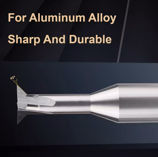 Fresa in carburo cementato a 2 taglienti con estremità piatta/sferica per metalli non ferrosi/ghisa